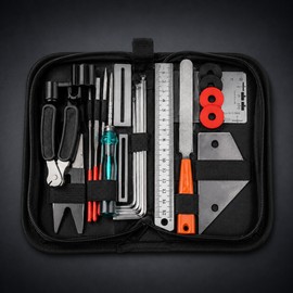 20-Piece Guitar Repair & Maintenance Tool Kit – Fret Leveling, Sanding & Setup Tools with 3-in-1 String Winder, Action Ruler and Portable Storage Case