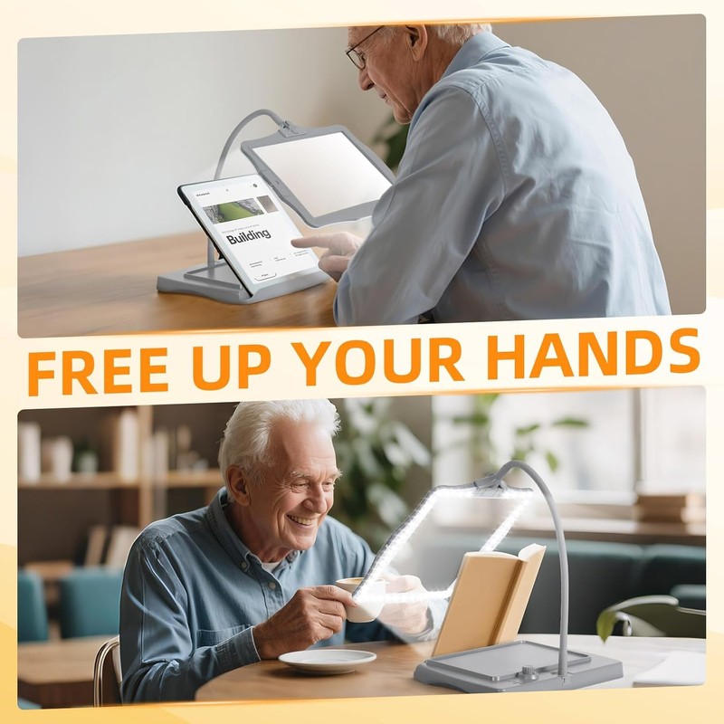 Magnifying Glass with Light and Stand 50 LED Desk Magnifying