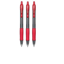 Pilot G-2 Gel Ink Pen - 1.0 mm - Red 3-Pack