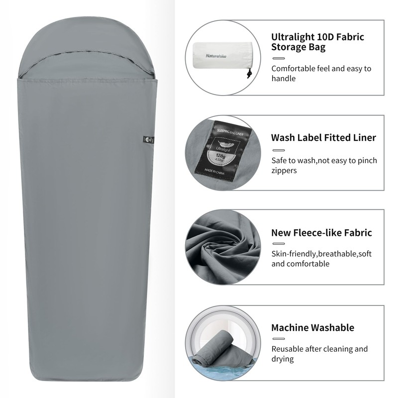 Naturehike Ultralight Sleeping Bag Liner Hut Sleeping Bag only 128g