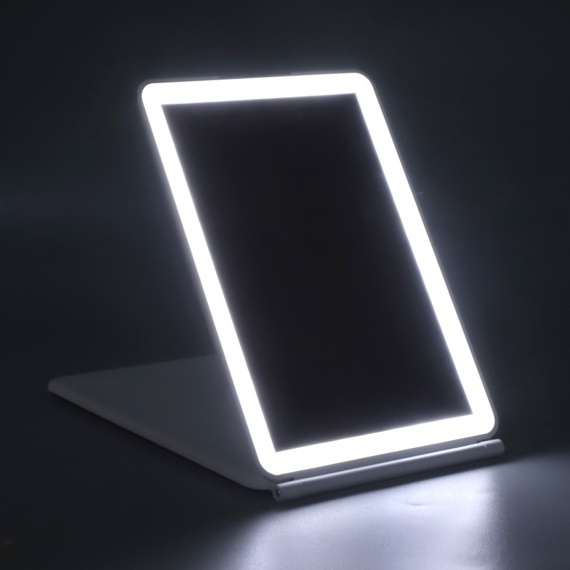LED Makeup Mirror 3X Magnifying Lighted Compact Rechargeable Portable for