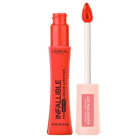 L'Oreal Paris Makeup Infallible Pro Matte Les Macarons Scented Matte Liquid Lipstick, Highly Pigmented, Longwear, Waterproof and Smudge Proof, Mademoiselle Mango, 0.21 fl; oz.