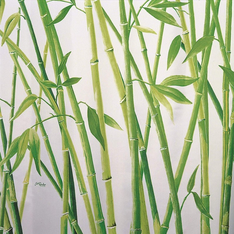 Spirella Anti-Mould Shower Curtain – Anti-Bacterial, Washable, Waterproof, Polyester, Bamboo,