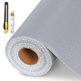 Drawer and Shelf Liner for Kitchen Cabinet,Non-Adhesive Cabinet Liner 18in x 30FT,Waterproof Shelf Paper Non-Slip Mats Cupboard Liners Contact Protect Dresser/Shelves/Table-Grey