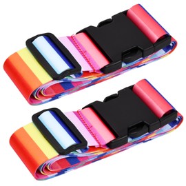 Hoxfly 2 Pack Heavy Duty Luggage Straps for Suitcases Packing Belts, Colorful Luggage Belt with Quick Release Buckle, Adjustable Luggage Straps, Travel Accessories Luggage Straps for Suitcase Baggage