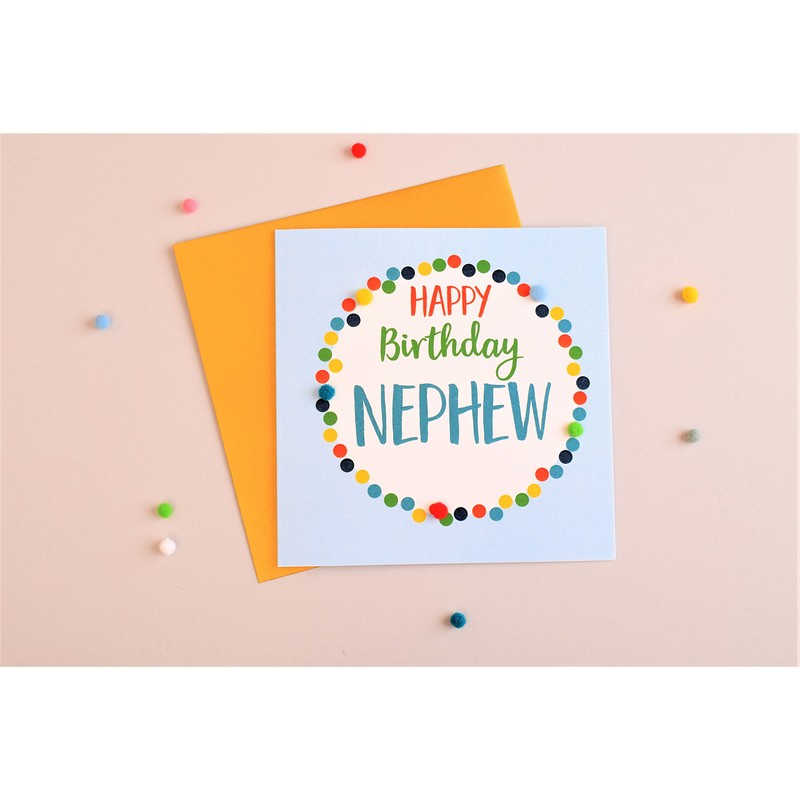 Pom Pom"Happy Birthday, Nephew" Greeting Card, POM039