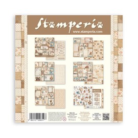 Stamperia - Mini Pad for Scrapbooks, Albums, Cards, Bullet Journals and More, Acid Free, Double-Sided, Perfect for Hobbies, Crafts, and Gifting (6 Sheets) (Baby) (30.5 x 30.5cm)