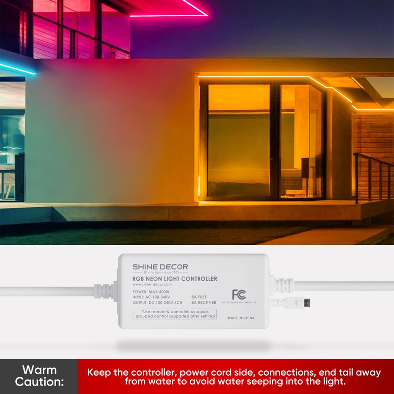 Shine Decor Controller with Remote, Power Supply for 10mm W
