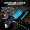 ULTRAFIRE Tactical EDC Flashlight with Holster,1350 High Lumens Rechargeable Police