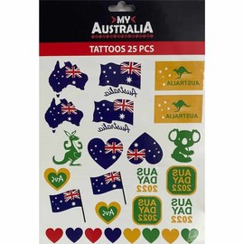Souvenirs Australia Australia Summer 25 Piece Temporary Tattoos