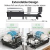 SNTD Dish Drying Rack, Expandable Dish Rack for Kitchen Counter,