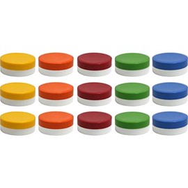 15 Ointment Containers for Pads, Cream Jars, Ointment Jug, 40 ml Contents with Coloured Lids