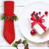 WILLBOND Christmas Napkin Rings Set of 12 Christmas Berry Napkin