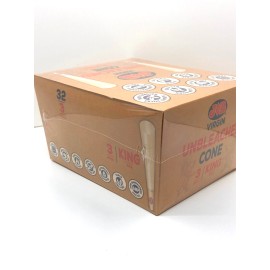 JOB Unbleached Job Virgin Cones King Size - 32/3 Packs= 96 Total Job Cones King Size