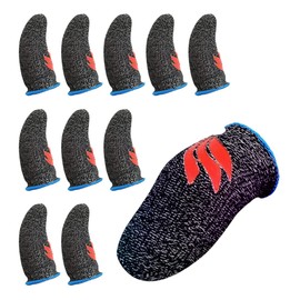 APN Shop FPS Sound Game Pro High Sensitivity Silver Fiber Finger Sack for Smartphone Games (10 Pieces), Ultra High Sensitivity, Yubisaku, Finger Sack for Smartphone Games, Finger Sack for Gaming