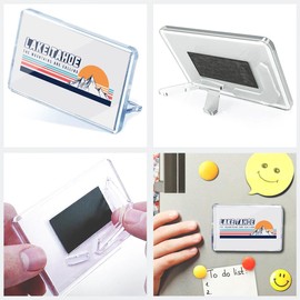 Classic Rectangle Magnet with Stand - Retro Lake Tahoe Skiing Mountains Ski - Fridge Locker Office Whiteboard Toolbox #59045