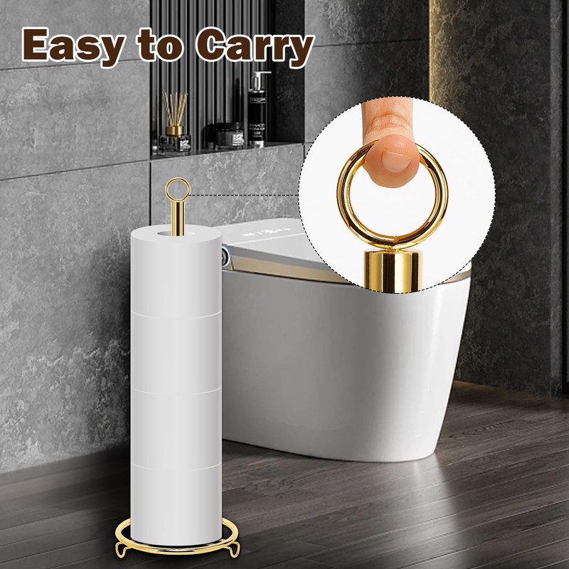 Siyzda Bath Toilet Paper Holder, Toilet Tissue Roll Organizer Storage,
