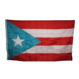 3x5 Embroidered Sewn Light Blue Puerto Rico Puerto Rican Nylon Flag 3'x5' Banner