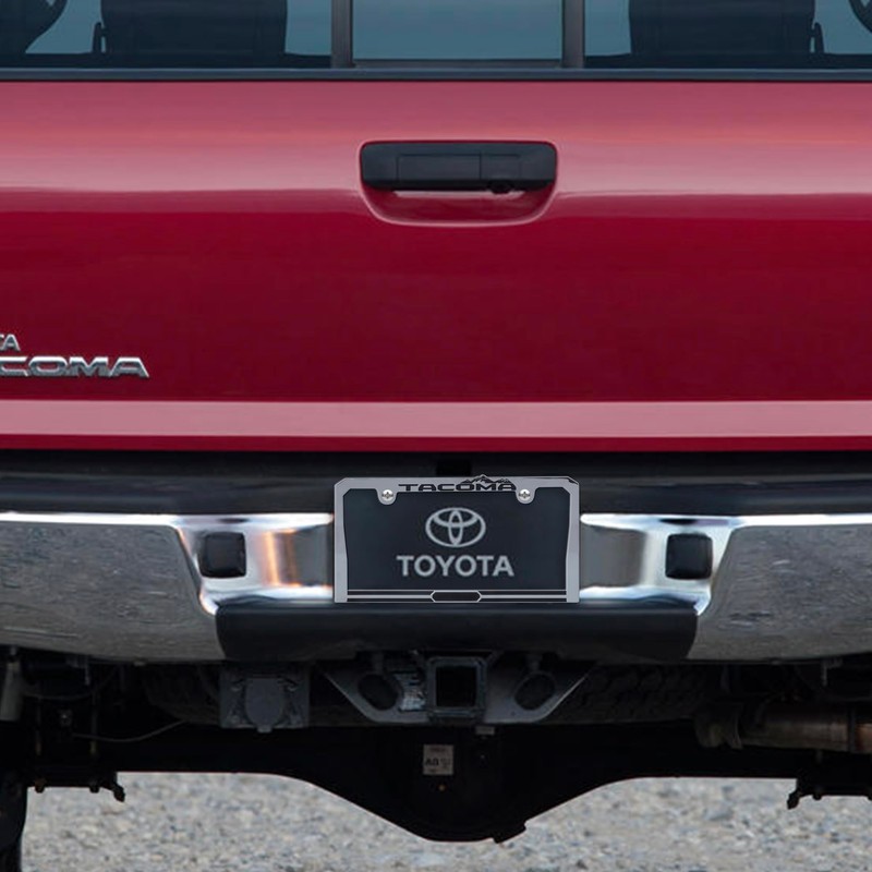 CHROMA 042592 Tacoma Metal License Plate Frame compatable with Toyota