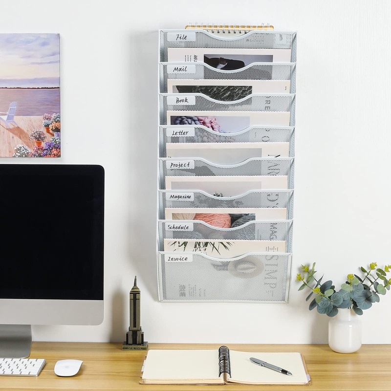 PAG Hanging Wall File Holder Organizer Mail Sorter Literature Rack