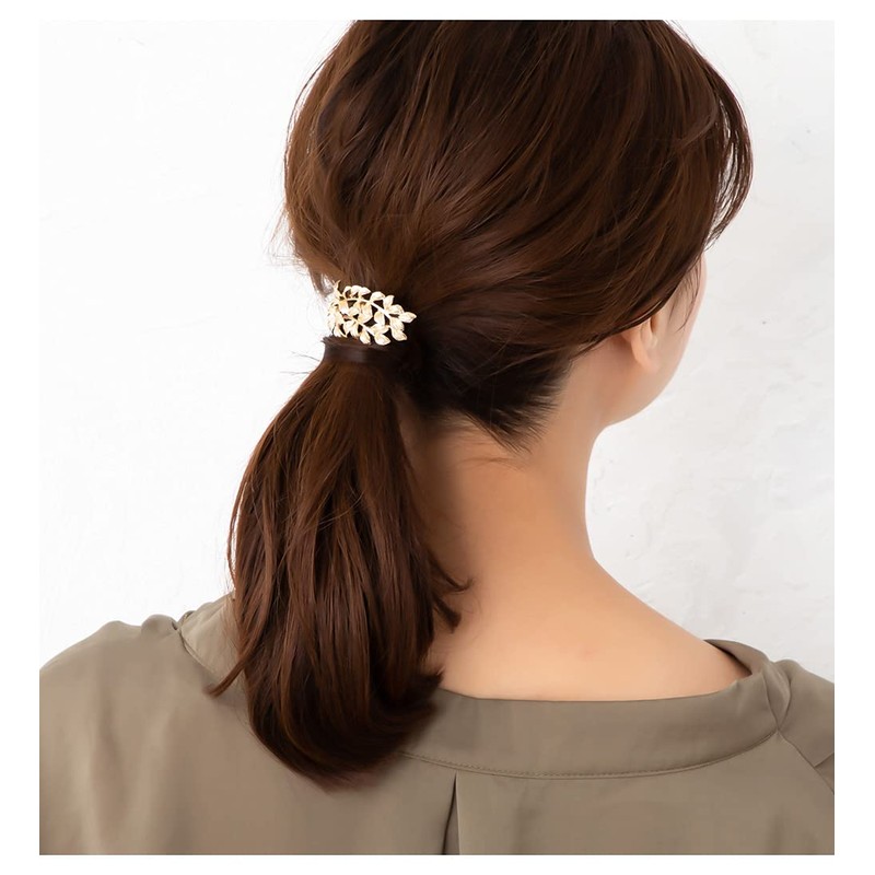 JewelVOX Pony Hook, Hair Accessories, Women's, Popular, Leaf, Metal (Silver)