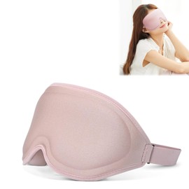 3D Sleep Mask,1 PCS Pink Eye Mask for Sleeping,Comfortable Adjustable Sleeping Mask for Man and Woman,3D Contoured Sleep Mask Light Blocking Sleep Mask,Womens Eye Mask