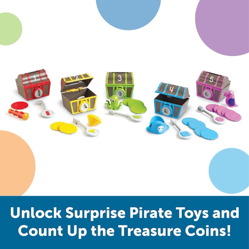 Learning Resources Sorting Surprise Pirate Treasure Toy for Kids Unlock