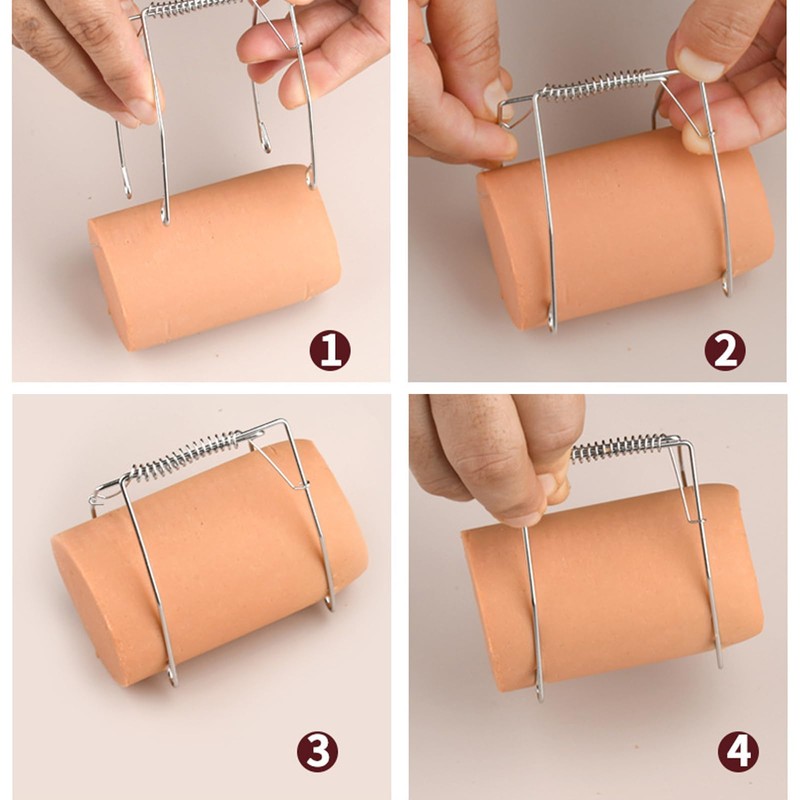 Pack of 10 roulade clips made of stainless steel, reusable,