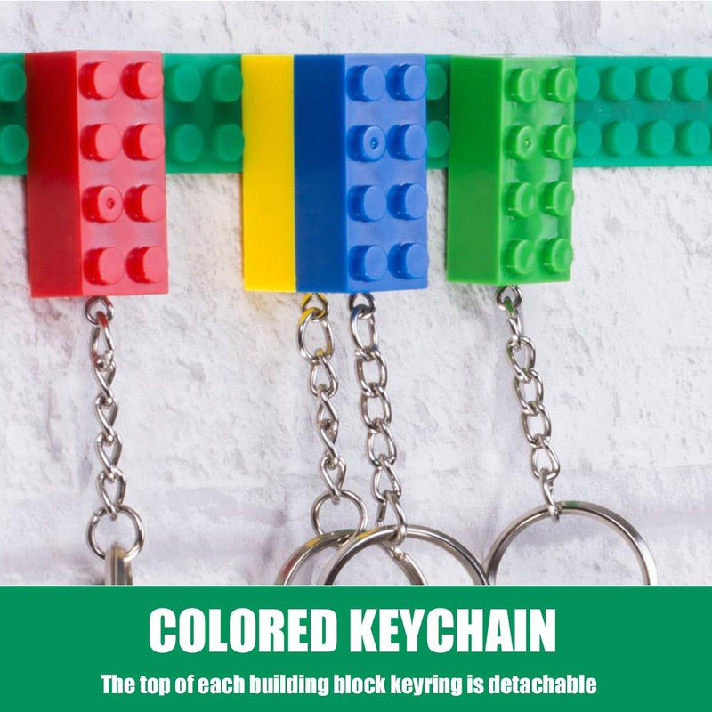 VODAFQS 6 pieces building blocks key ring, plastic pendant key