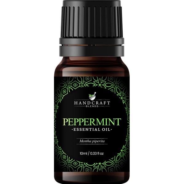 Handcraft Peppermint Essential Oil - 100% Pure and Natural - Premium Therapeutic Essential Oil for Diffuser and Aromatherapy - 0.33 Fl Oz