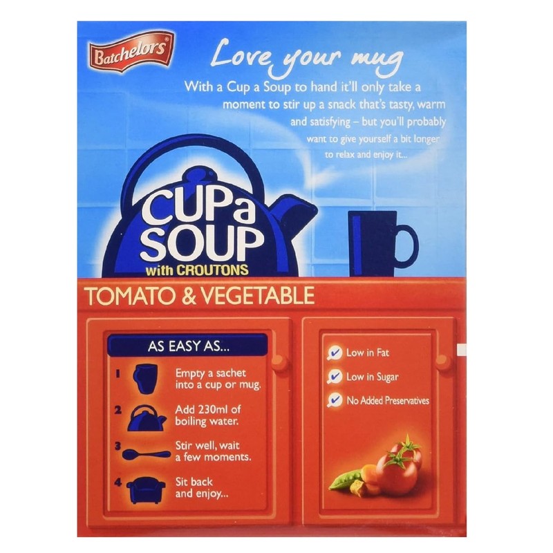 Batchelors Cup a Soup with Croutons Tomato and Vegetable 4