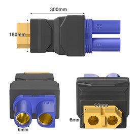 Goupchn XT60 Female to EC5 Female Connector Adapter Wireless Converter 4PCS for RC FPV Drone Car Lipo Battery Charger ESC
