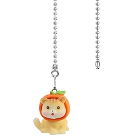 Ceiling Fan Pull Chain Set, 12 Inch Cute Cat Ceiling Fan Pull Chain Extender with Ball Chain Connector, Pull Chains for Ceiling Fans and Lights, Decorative Fan Pull Chain Pendant Extension(Cat-B)