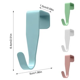 Salubohum 12 Door Hooks, Colourful Hooks, Door Hooks, Door Hooks for Hanging, Sturdy Hanging, No Drilling Required, Suitable for Standard Doors