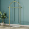 HKaikzo Gold Clothing Rack, Modern Clothes Rack with Marble Base,