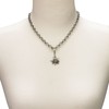Alps whisper costume pendant rhinestones Edelweiß small antiqued silver colors