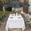 youleyar Outdoor Tablecloth with Umbrella Hole and Zipper - 60x120