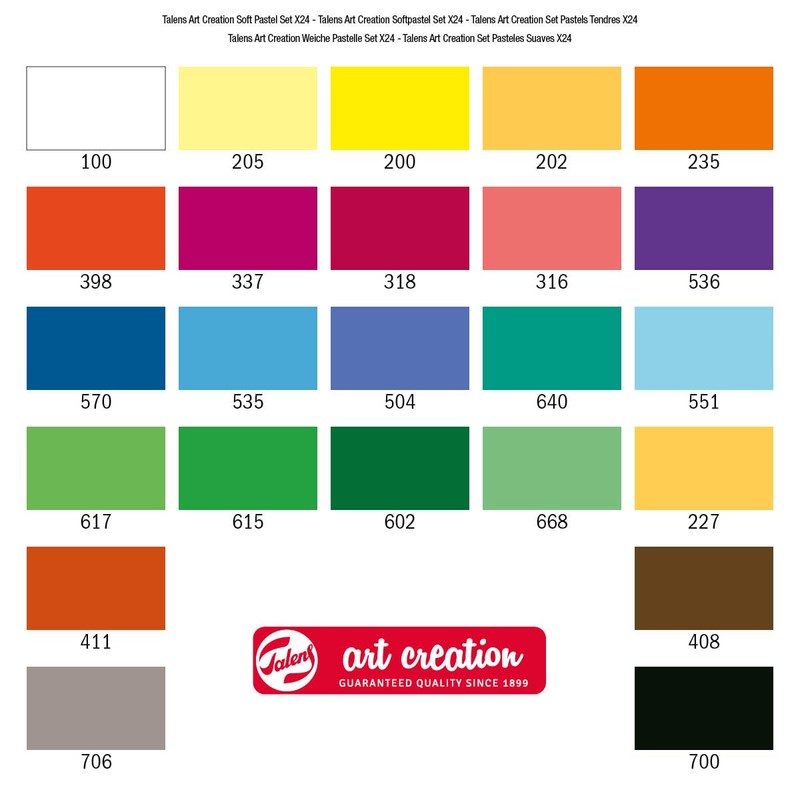 Talens Art Creation Soft Pastels 24-Piece Set