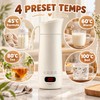 Portable Mini Travel Kettle 400ml with Keep Warm Function, Cream