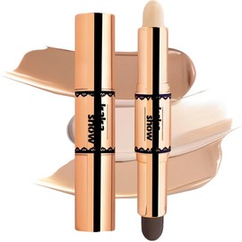 Dual Ended Multi-functional Makeup Stick, Matte Brightening Face Nose Shadow 2 in 1, Highlight Shading Natural Color