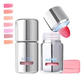 Aztk Liquid Blush, Aztk Blush Lotion, Jelly Color Liquids Blushes with Sponge Head, Matte Nude Pink Orange Makeup Blusher Cream for Cheeks (JC01)