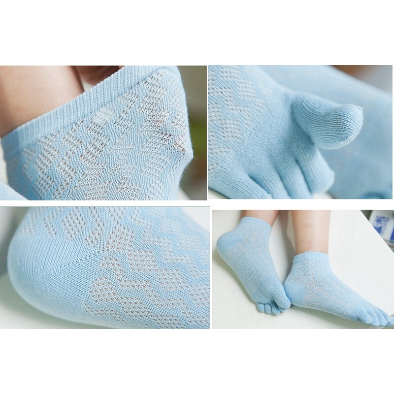 InSomila Kids 5 Toe Socks, Mesh, Set of 4 Colors,