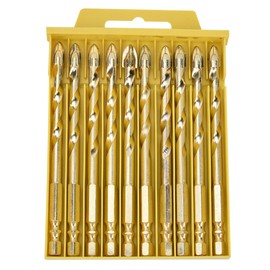 Triangular Drill Bit Cemented Carbide Made Drill Bit with Hex Adapter(10 Pcs 8mm)