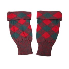 Tartanista Mens Tartan Kilt Hose Top In Red/Green Size L