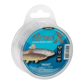 C-TEC Mono X Trout Diameter 0.22 mm / 500 m Clear Target Fish Line