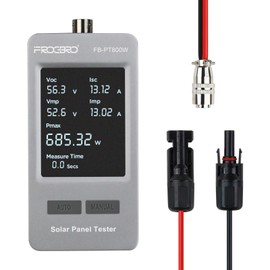 FrogBro 800W Solar Panel Tester – PV Multimeter with Smart MPPT & HD OLED Display for Solar Panel Diagnostics and Data Analysis