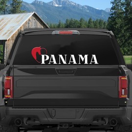 Western Panama Decal Stickers para Carros Calcomanias para Autos Panama Decal for Cars and Trucks Latin Heritage (4" x 16")