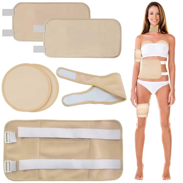 6 Stück Castor Oil Pack Kit: Rizinusöl-Wickel, Rizinusöl Packung, Wiederverwendbare