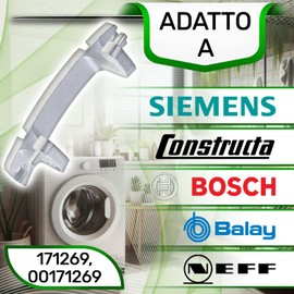 Door Hinge for Washing Machine with The Original Code 00171269 171269 for Bosch for Siemens iQ100 iQ300 Classixx Exclusiv Maxx ExtraKlasse Avantixx Logixx - Warranty 5 Years - Onix TECH