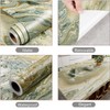 YENHOME 30"X118" Gold Countertop Contact Paper Marble Wallpaper Peel and